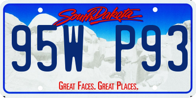 SD license plate 95WP93