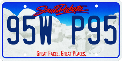 SD license plate 95WP95