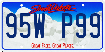 SD license plate 95WP99
