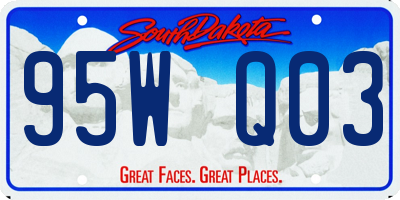 SD license plate 95WQ03