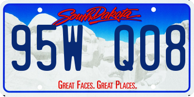 SD license plate 95WQ08