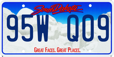 SD license plate 95WQ09