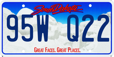 SD license plate 95WQ22