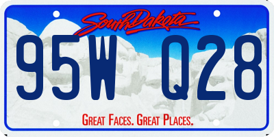 SD license plate 95WQ28
