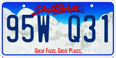 SD license plate 95WQ31
