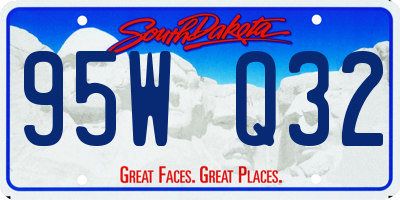 SD license plate 95WQ32