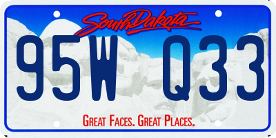 SD license plate 95WQ33