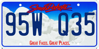 SD license plate 95WQ35