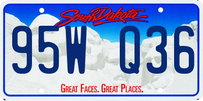 SD license plate 95WQ36