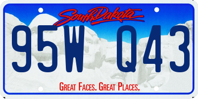 SD license plate 95WQ43