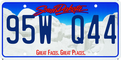 SD license plate 95WQ44
