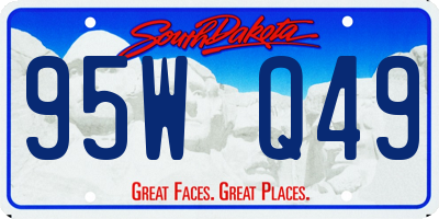 SD license plate 95WQ49