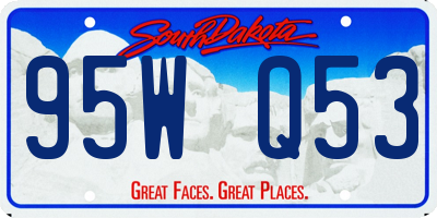 SD license plate 95WQ53
