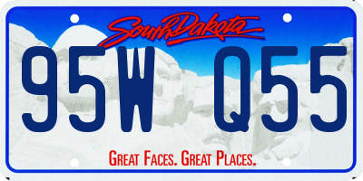 SD license plate 95WQ55