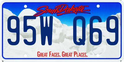 SD license plate 95WQ69