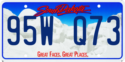 SD license plate 95WQ73