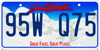 SD license plate 95WQ75