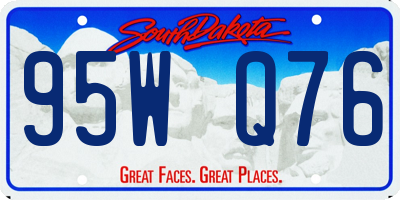 SD license plate 95WQ76