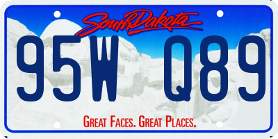 SD license plate 95WQ89