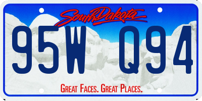 SD license plate 95WQ94