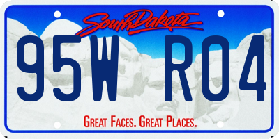 SD license plate 95WR04