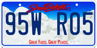 SD license plate 95WR05