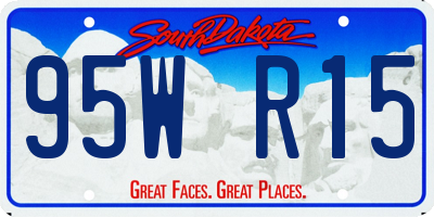SD license plate 95WR15
