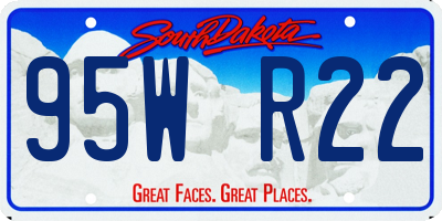 SD license plate 95WR22