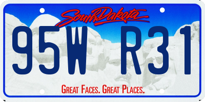 SD license plate 95WR31