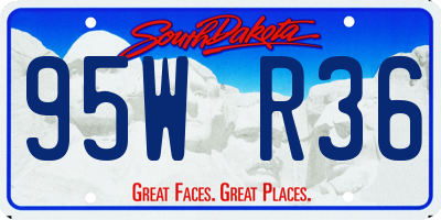 SD license plate 95WR36