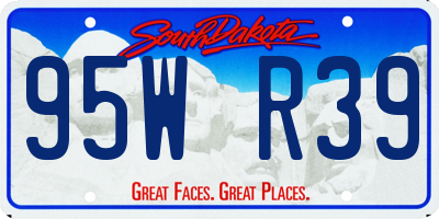 SD license plate 95WR39