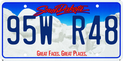 SD license plate 95WR48