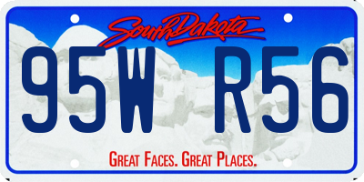 SD license plate 95WR56