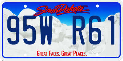 SD license plate 95WR61