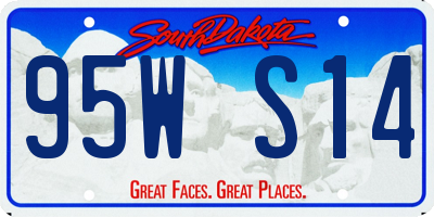 SD license plate 95WS14