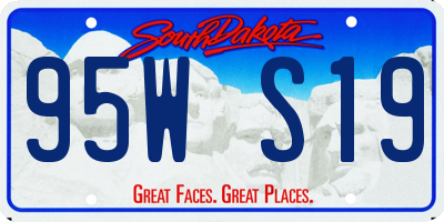 SD license plate 95WS19