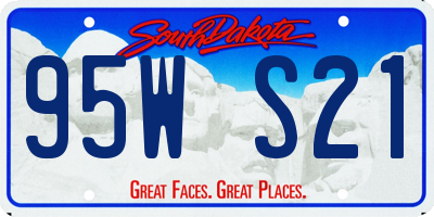 SD license plate 95WS21