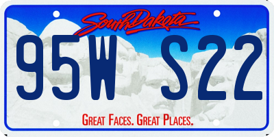 SD license plate 95WS22