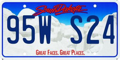 SD license plate 95WS24