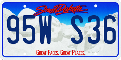 SD license plate 95WS36
