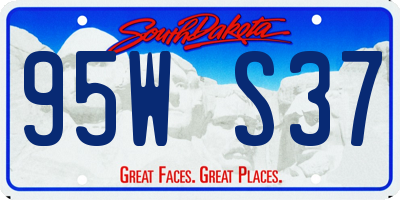SD license plate 95WS37