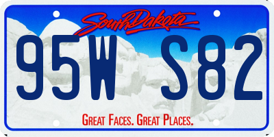 SD license plate 95WS82