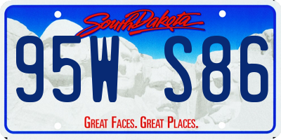 SD license plate 95WS86
