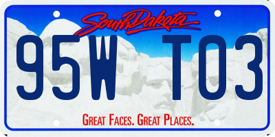 SD license plate 95WT03