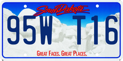 SD license plate 95WT16
