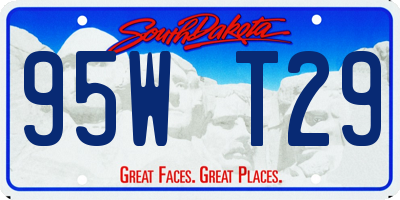 SD license plate 95WT29