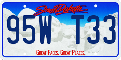 SD license plate 95WT33