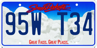 SD license plate 95WT34