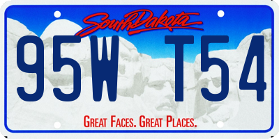 SD license plate 95WT54