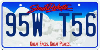SD license plate 95WT56